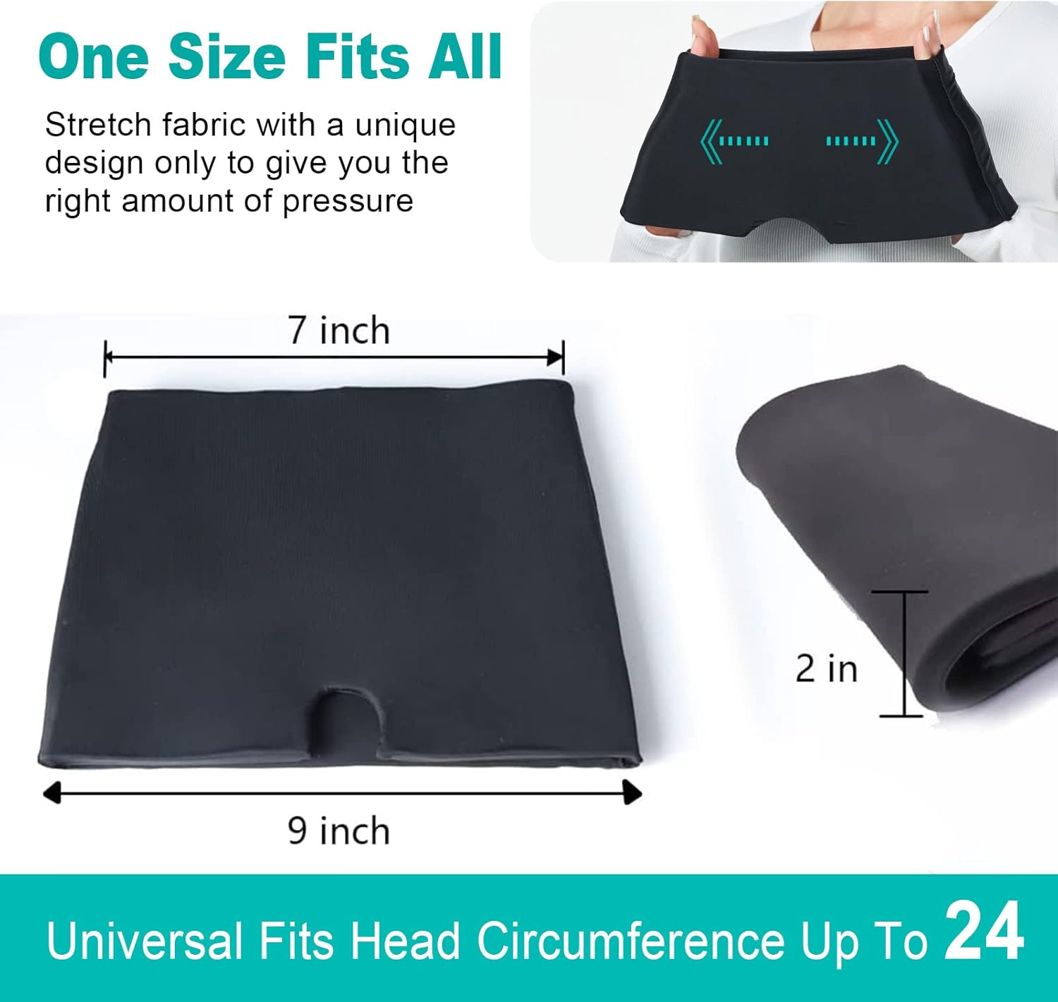 Headache Relief Hat with Cooling Gel & 360 Compression