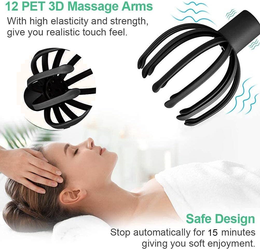 Head Massager Spider Hands-Free Electric