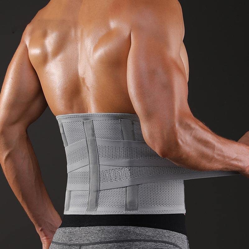 Grey Back Support Belt Contoured Lumbar Sacral L S Belt