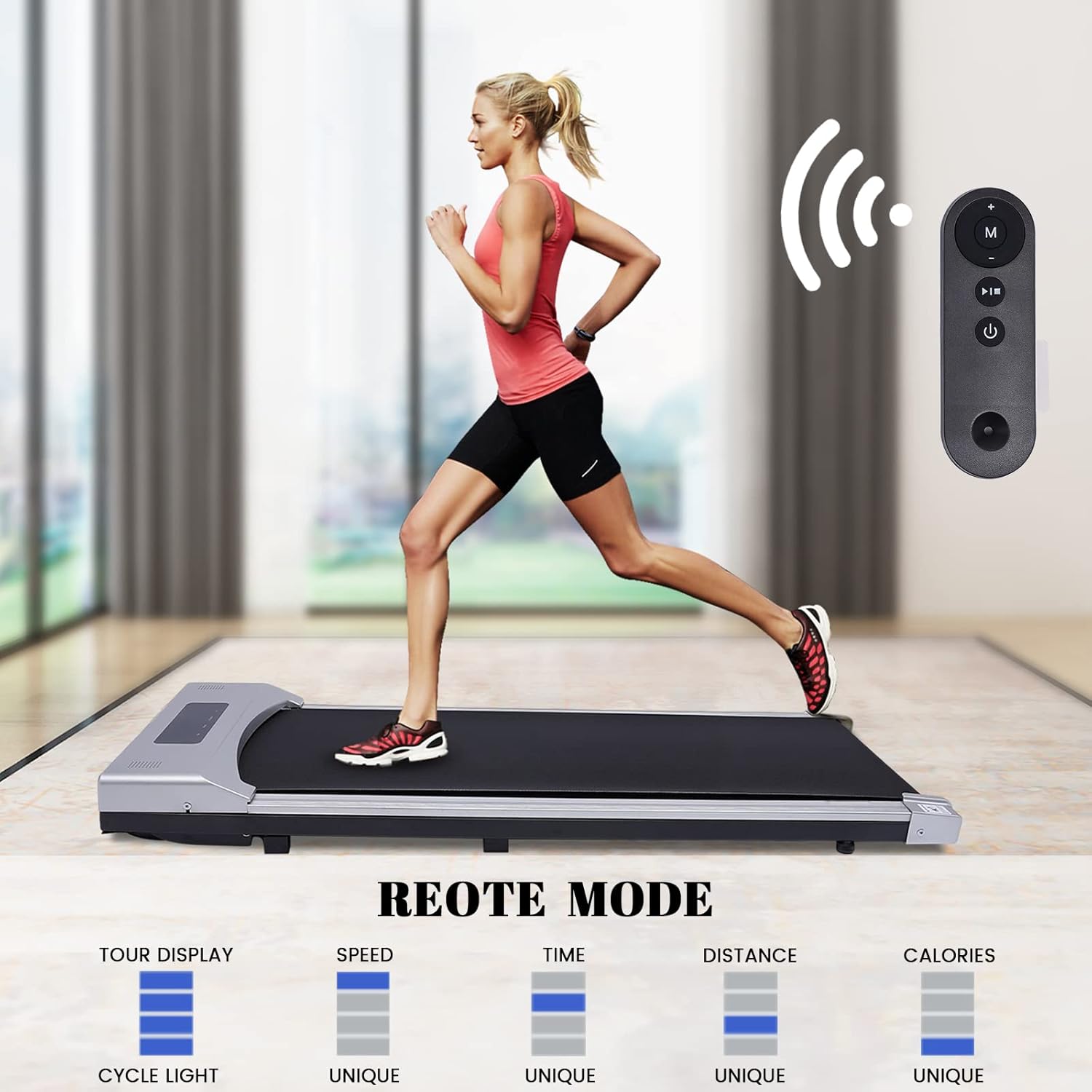 Electric Treadmill Portable Under Desk Walking Pad