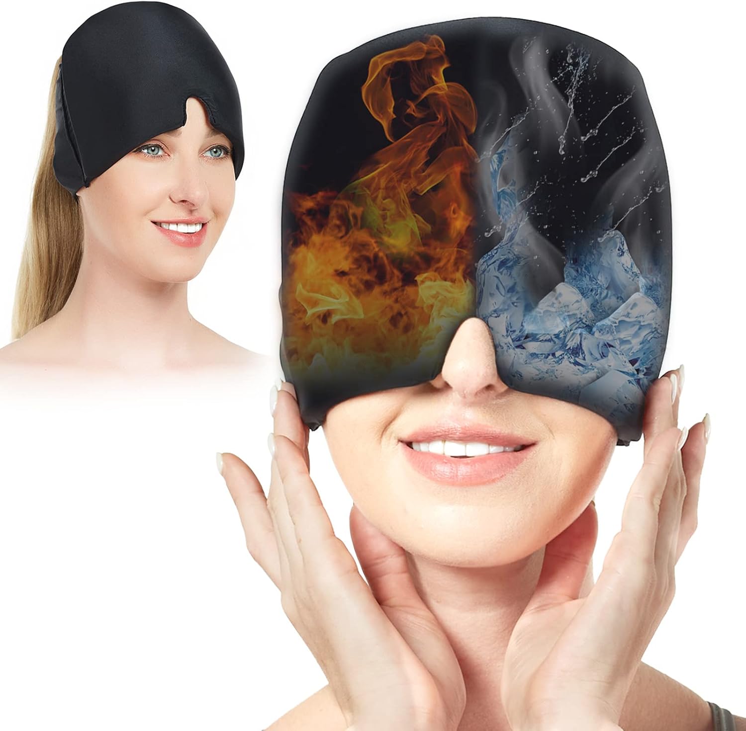 Headache Relief Hat with Cooling Gel & 360 Compression