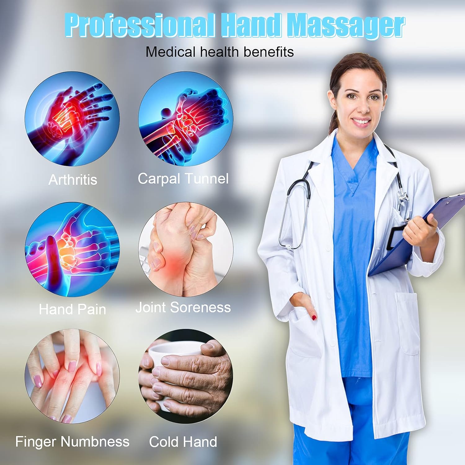 4D Hand Spa Machine Cordless Electric Hand Massager