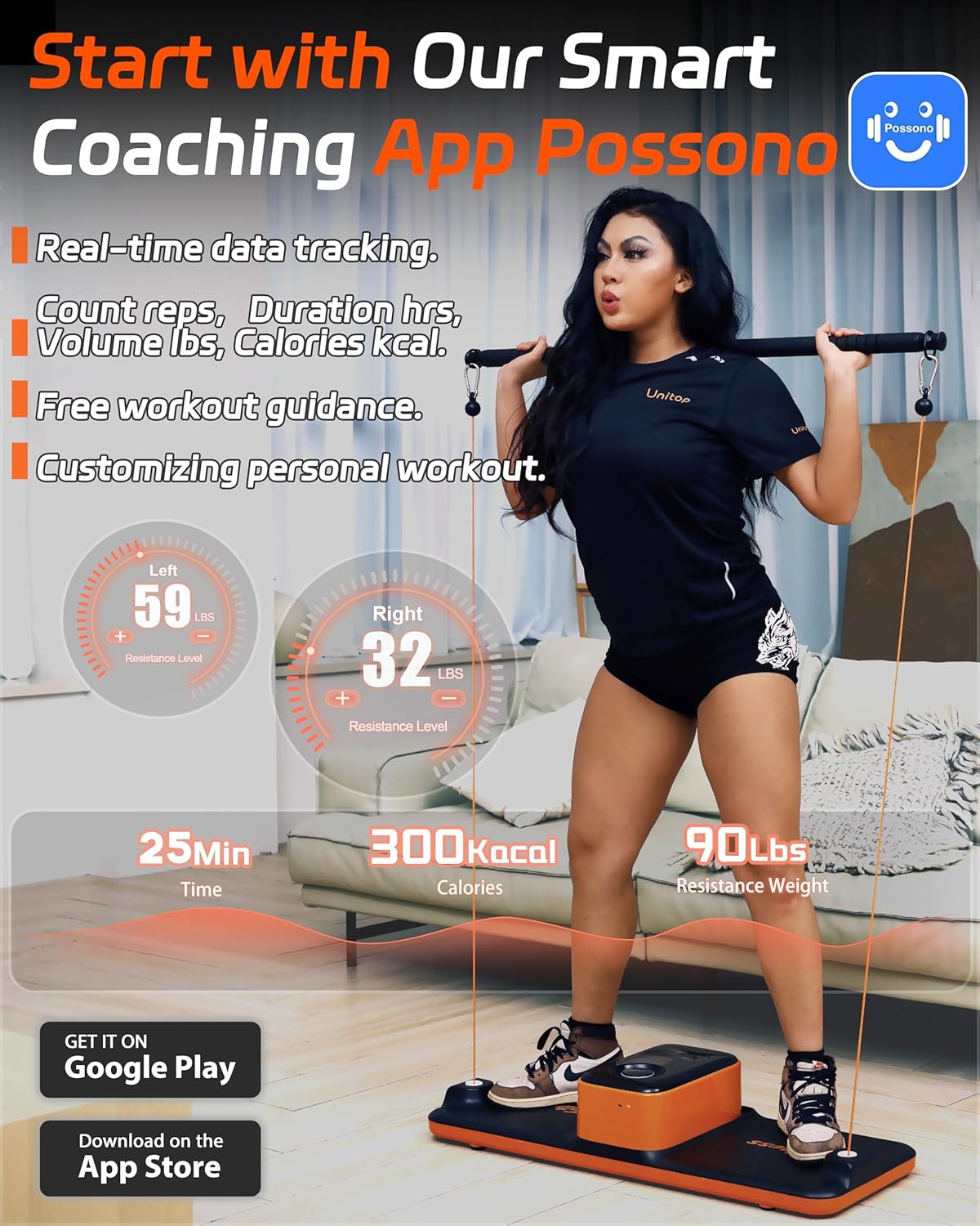 Smart Home Gym Workout Cable Machine U Trainer