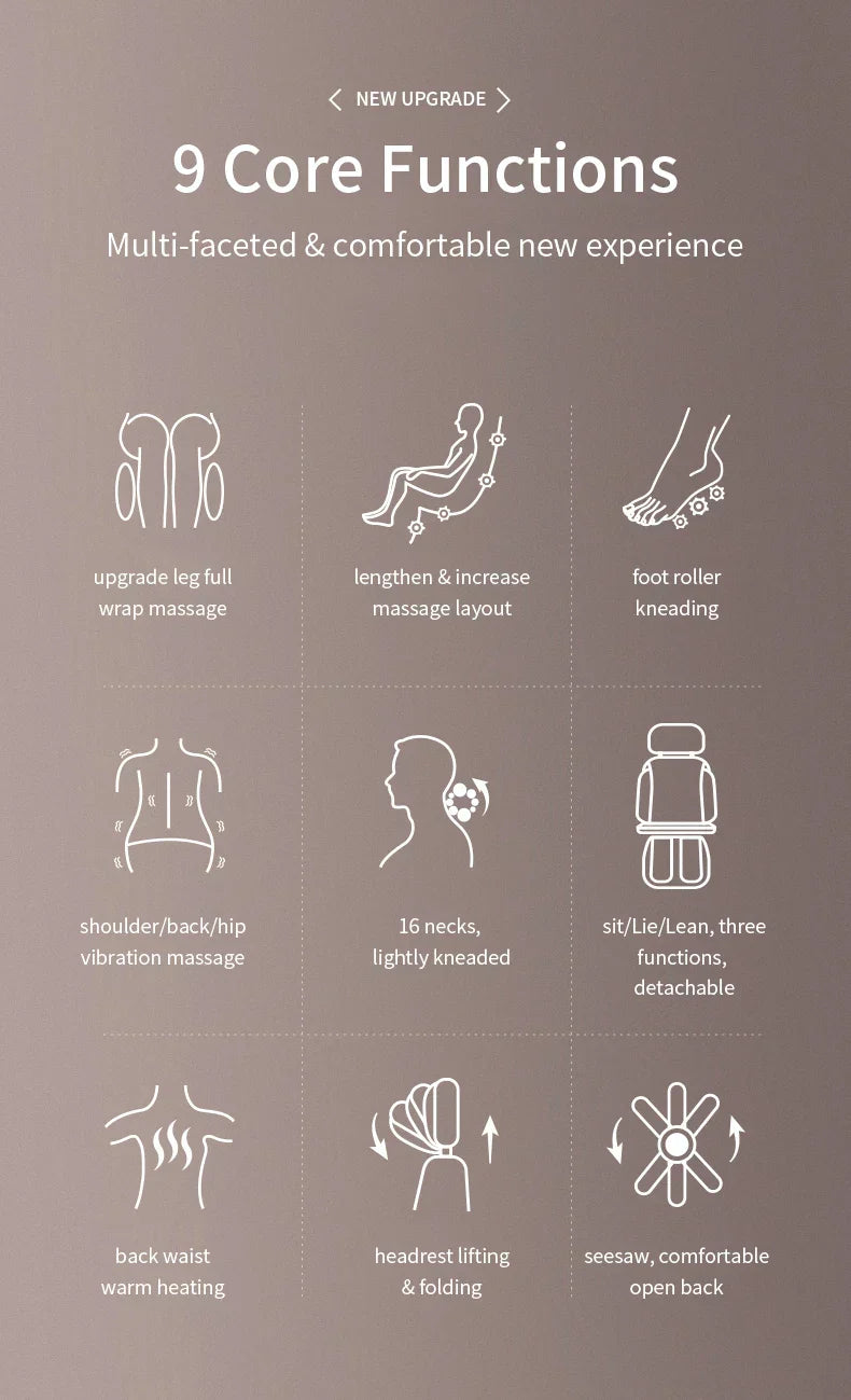 Electric Full Body Massage Chair Shiatsu Kneading Heating & Vibration