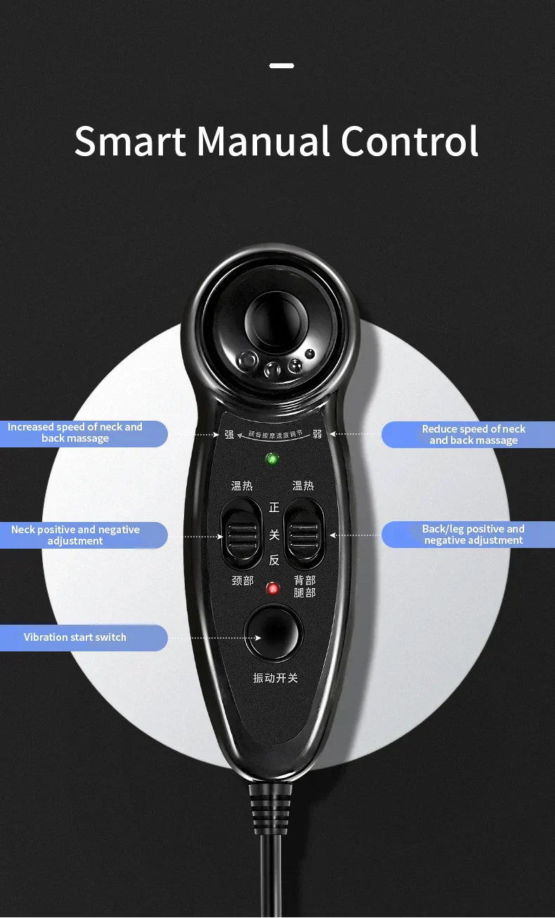 Electric Full Body Massage Chair Shiatsu Kneading Heating & Vibration