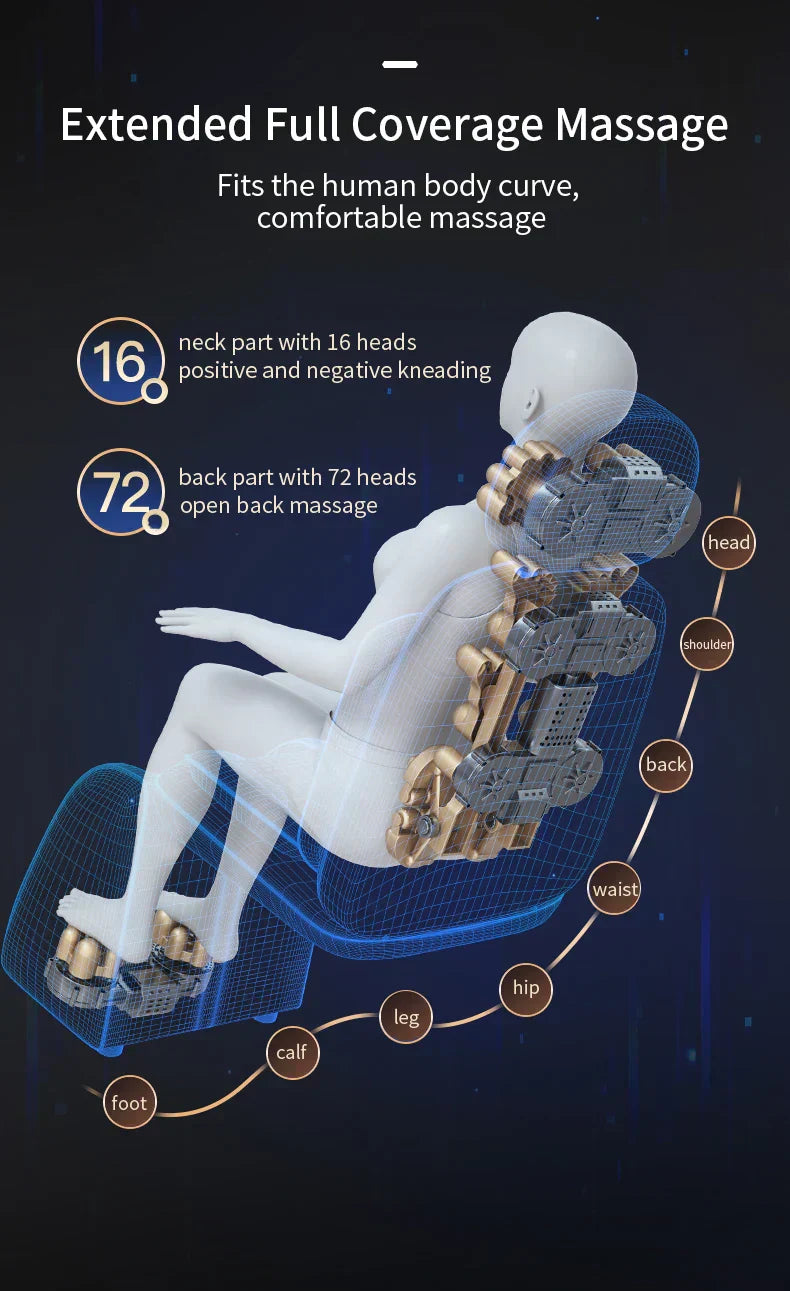 Electric Full Body Massage Chair Shiatsu Kneading Heating & Vibration