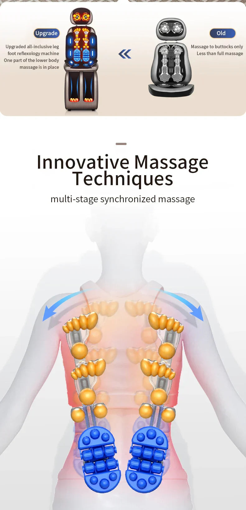 Electric Full Body Massage Chair Shiatsu Kneading Heating & Vibration