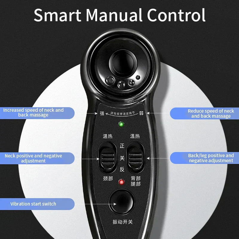 Electric Full Body Massage Chair Shiatsu Kneading Heating & Vibration